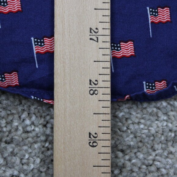 Massive USA Flag AOP Shirt Mens Medium Blue Cotton All Over Print S/S Button - Picture 11 of 12